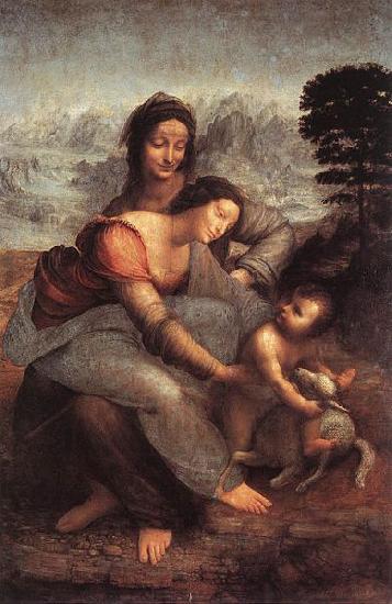 LEONARDO da Vinci The Virgin and Child with St Anne oil painting image